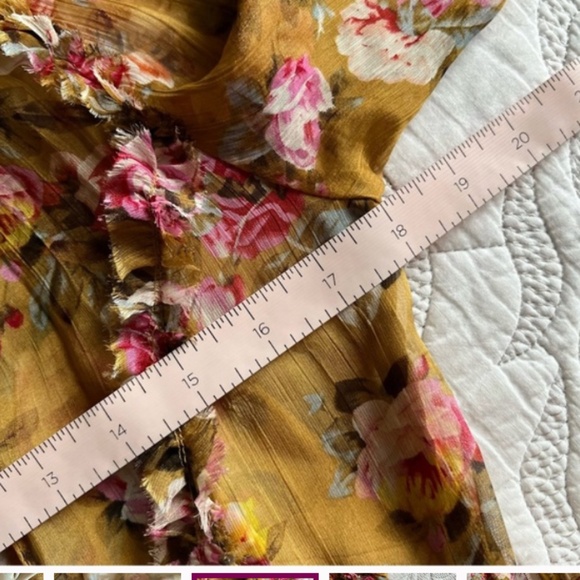 O.P.T Anthropologie Floral three tier midi dress - Picture 2 of 3